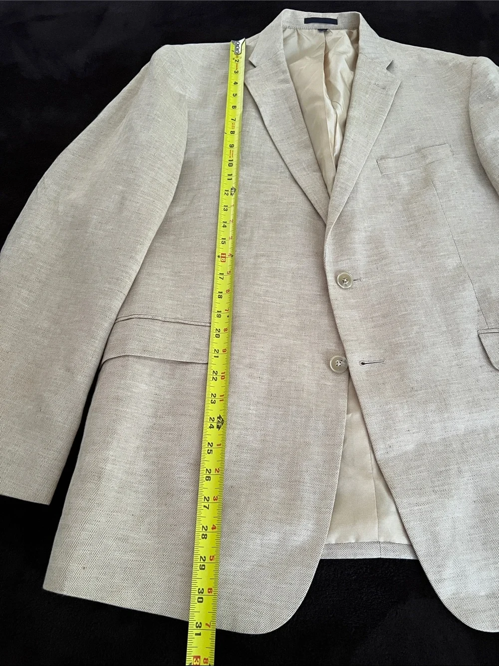 Jos A. Banks Beige Linen & Cotton blazer